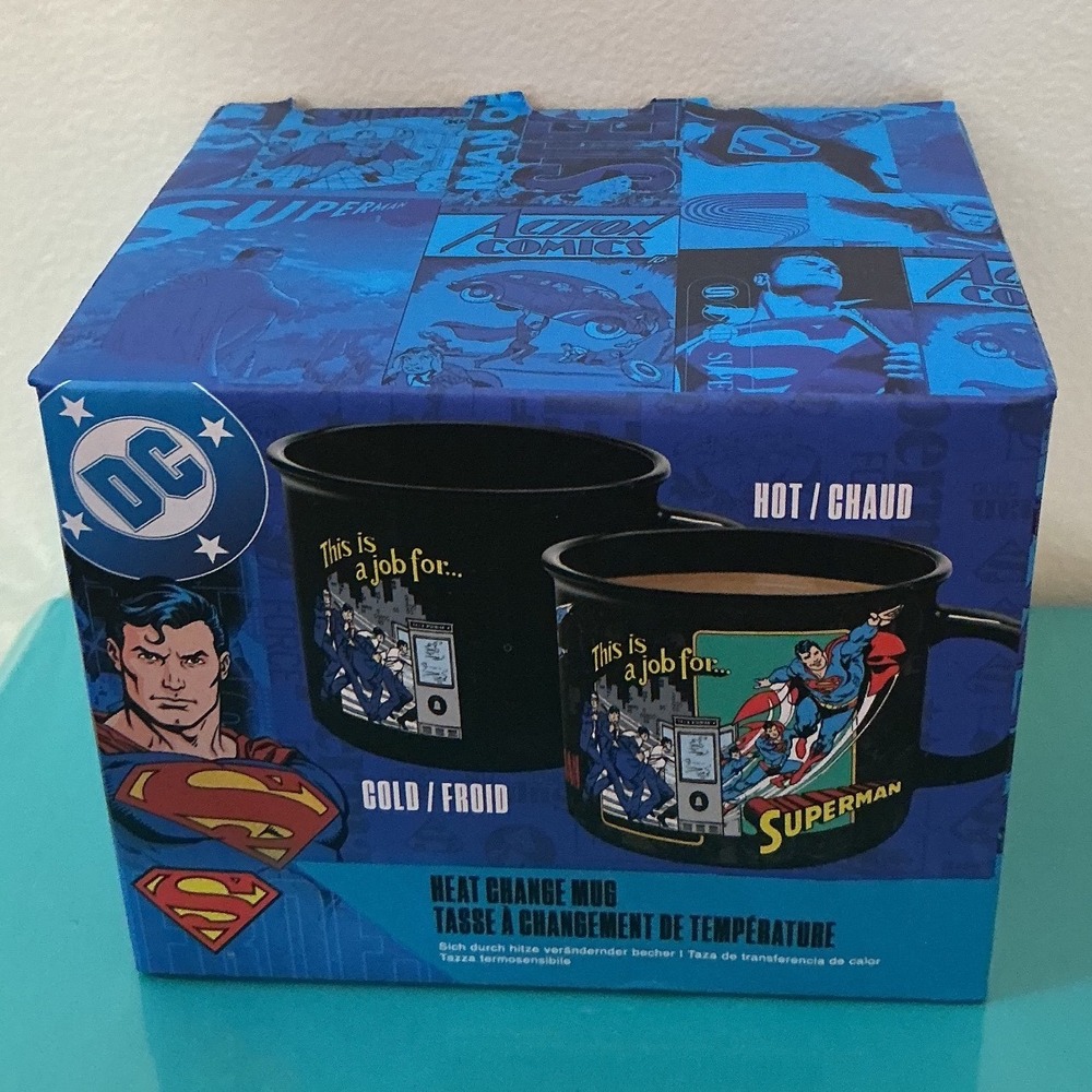 DC Comics Superman Heat Change Mug Cold Hot Reveal Coffee Tea Cup New